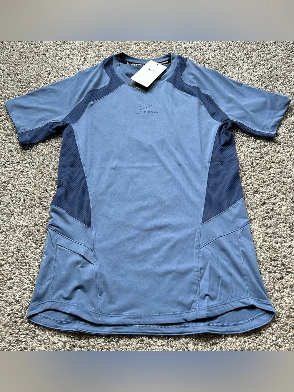 Nike Pro Training Dri Fit ADV Short Sleeve Top Blue Men’s Size XL IF2214-491